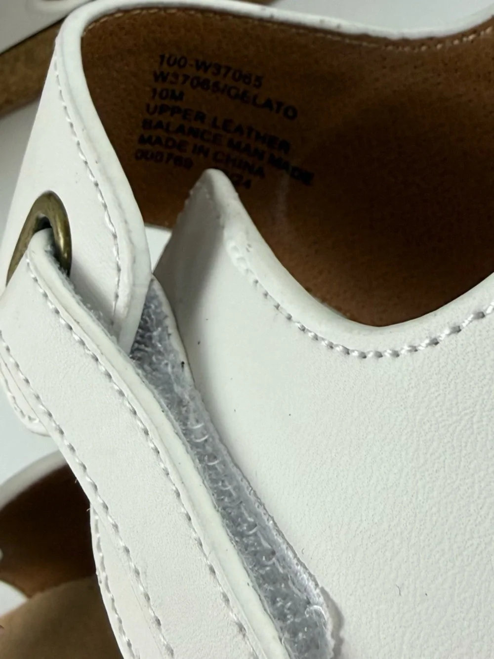 White Mountain Footbed Gelato Wedge Sandals Womens 10M White Leather NEW